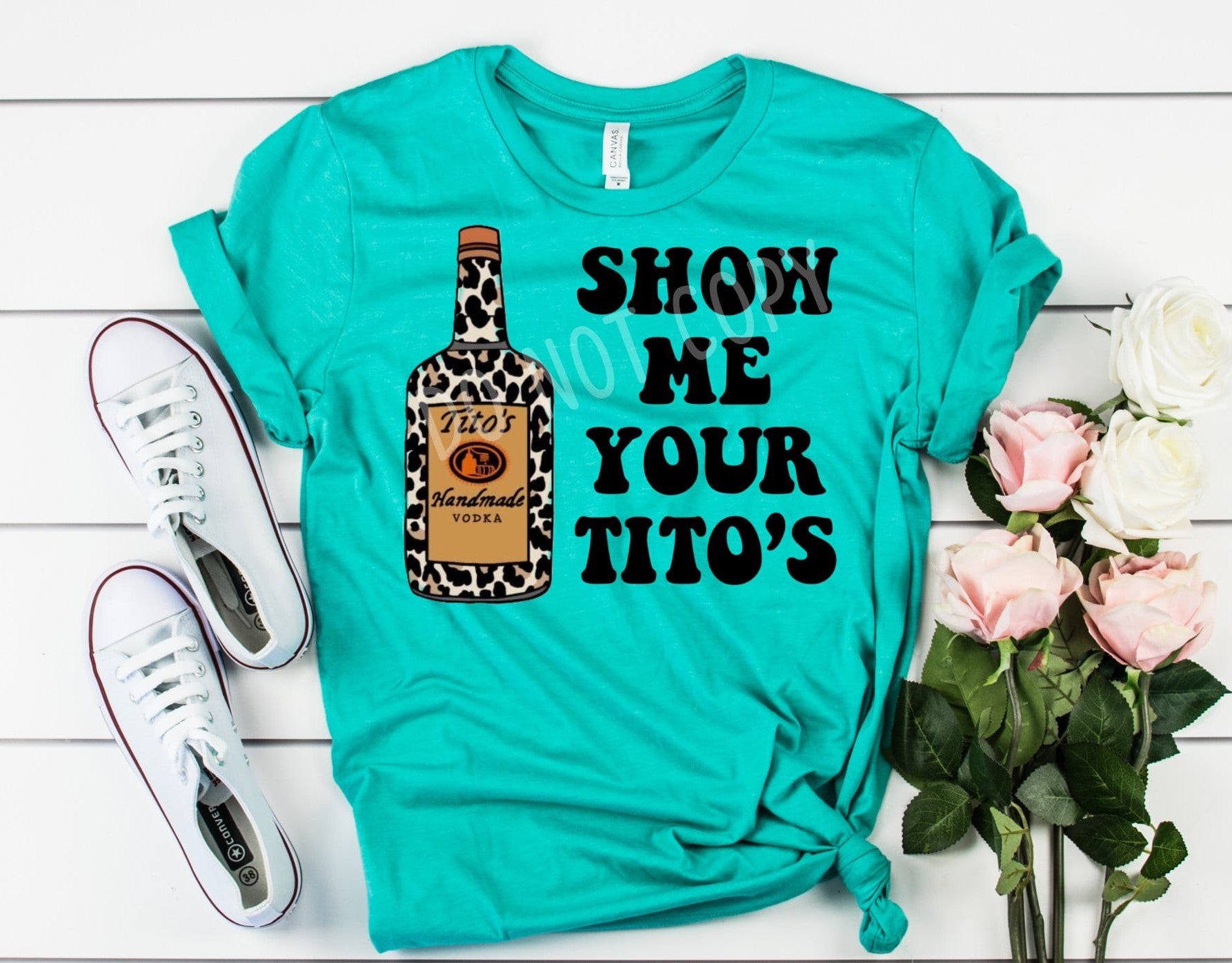 Show Me Your Titos Tee: Teal