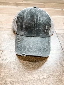 CrissCross Hat: Gray