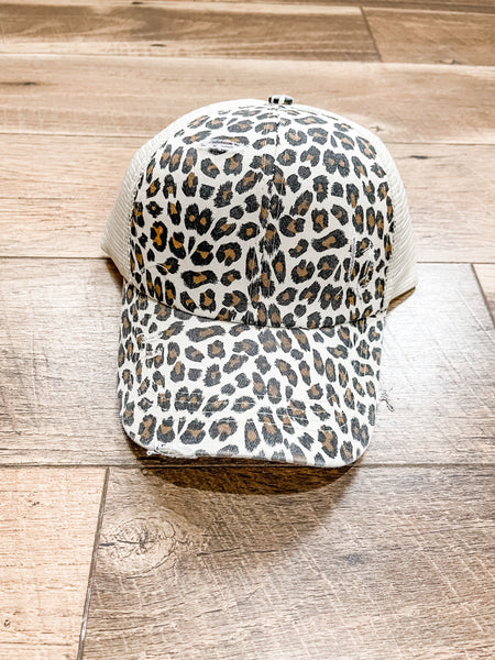 CrissCross Hat: Leopard