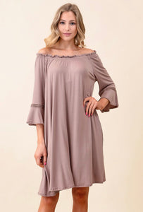 Made For You Dress: Taupe