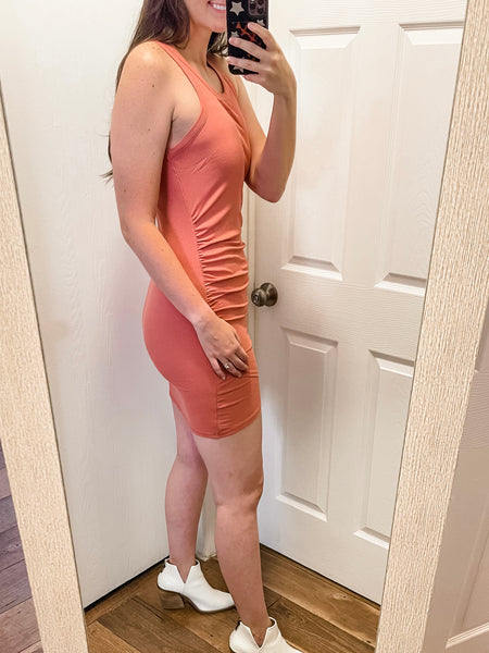 Ready For Cocktails Dress: Terracotta