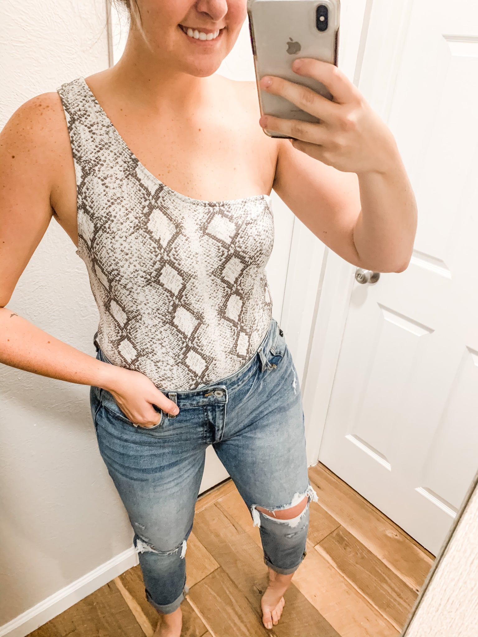 A Night On The Town Bodysuit: Snake Print