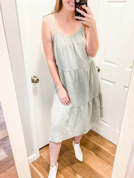 To The Winery Dress: Sage