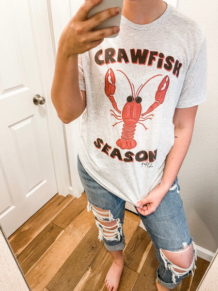 Crawfish Season Tee: Gray