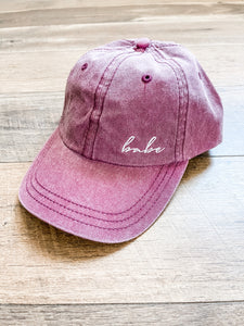 Babe Hat: Maroon