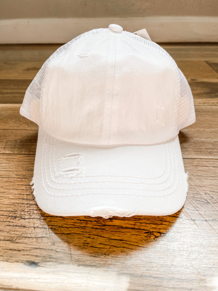 CrissCross Hat: White