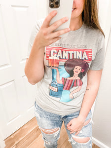 Support Your Local Cantina Tee: Gray